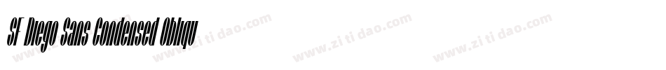 SF Diego Sans Condensed Oblique字体转换